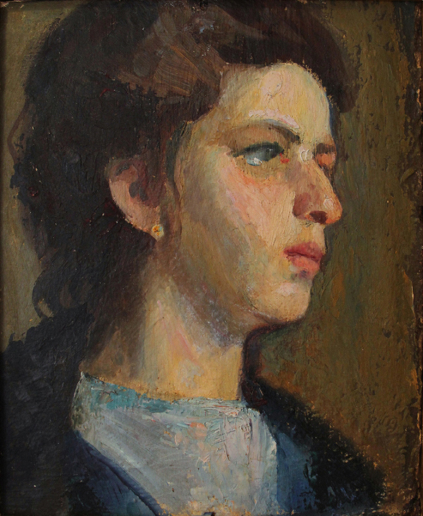 Edvard Munch, Ritratto di Laura Munch, ritratto di profilo.