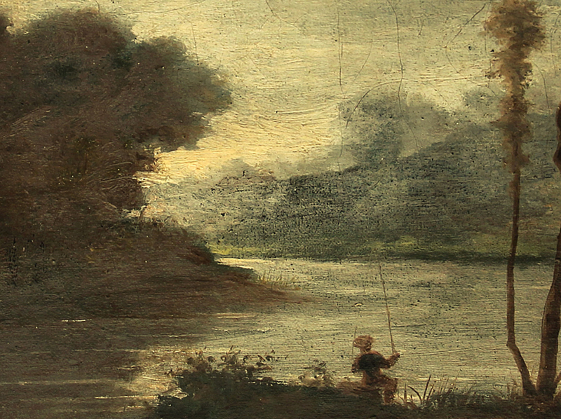 J.b.c.Corot, Paysage de lac Mortefontaine