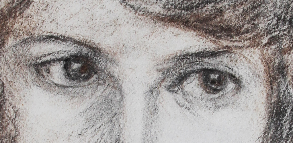 Portrait of Lola Picasso, eye detail