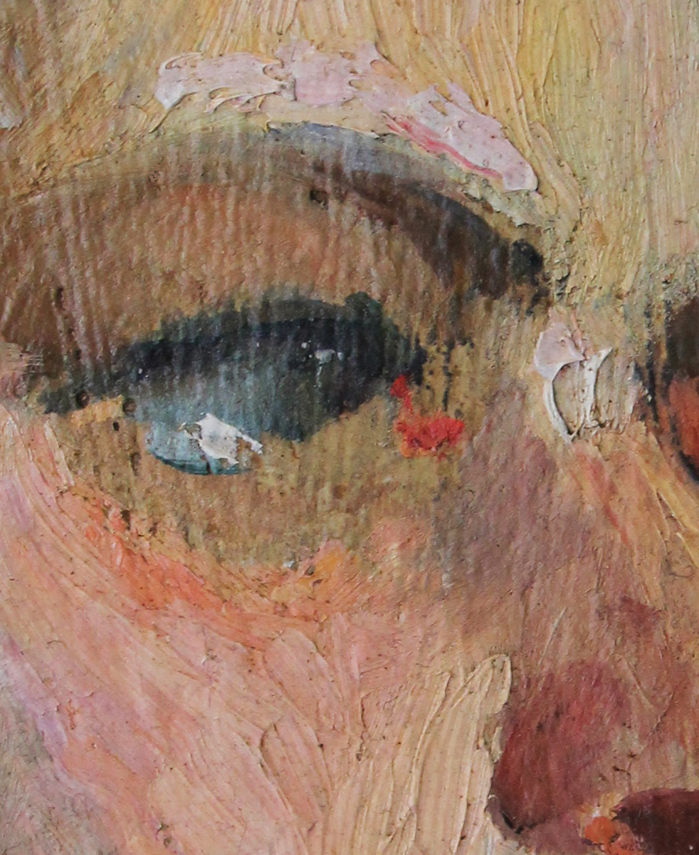 Dettaglio tecnica Ritratto di Laura Munch