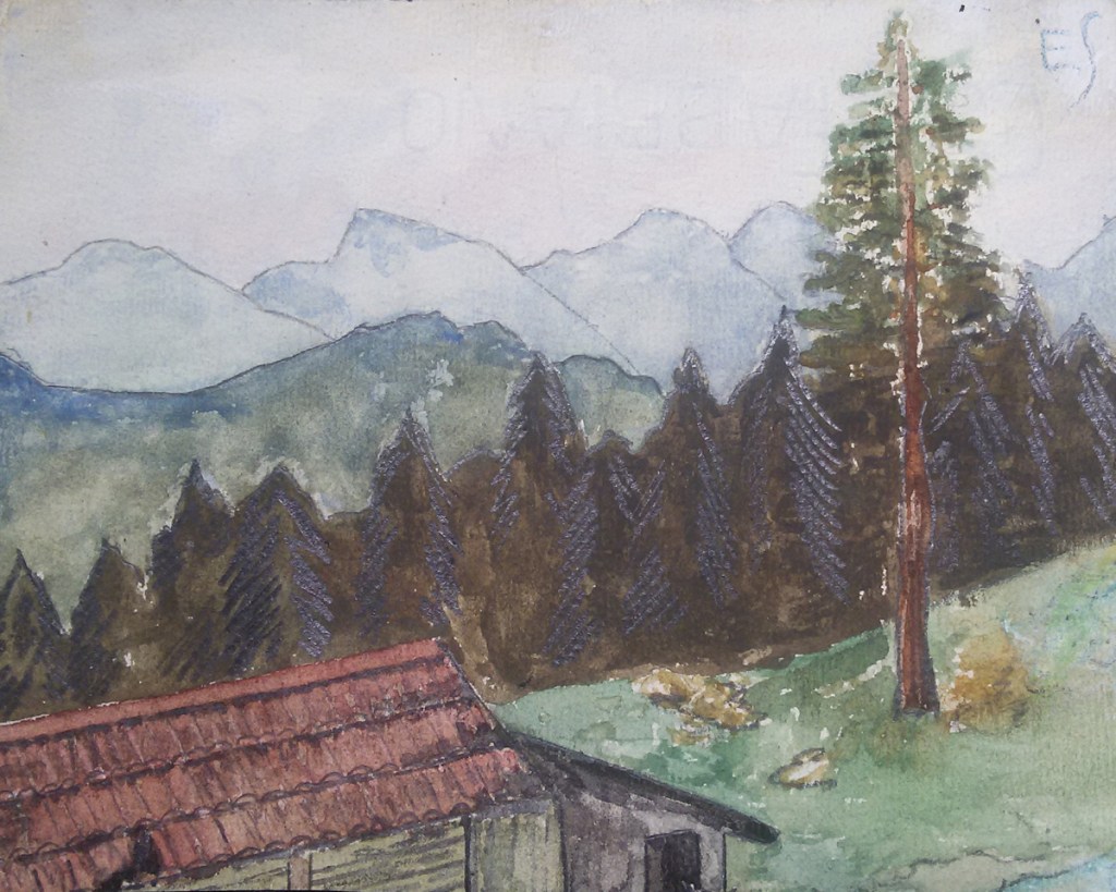 Paesaggio di Montagna con fattoria - Egon Schiele -Gallerie Leonardo