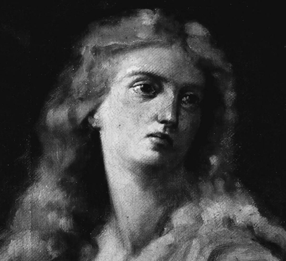 Autoritratto giovanile di Leonardo da Vinci in versione bianco e nero, Firenze 1475